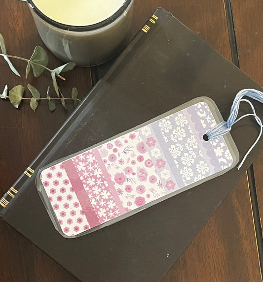 Pink and Purple Florals Bookmark